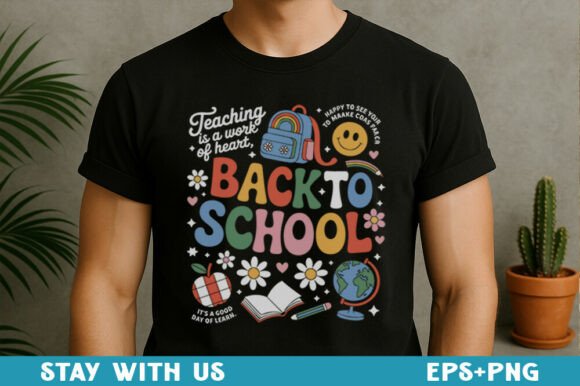 Back to School PNG and Preppy T-shirt Design