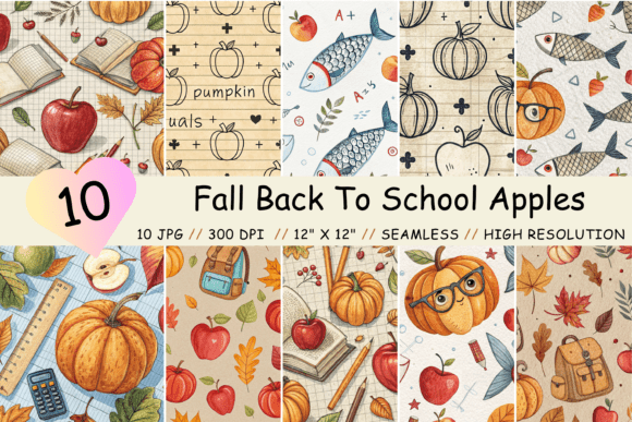 Fall Back to School Apples Pattern: A Versatile Design for Creative Projects