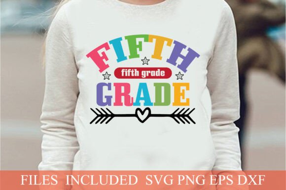 Fifth Grade SVG, Back to School SVG, 5th Grade Digital Cut File for Creative Projects