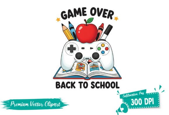 Game Over Back to School Gaming PNG: A Creative Asset for All Seasons