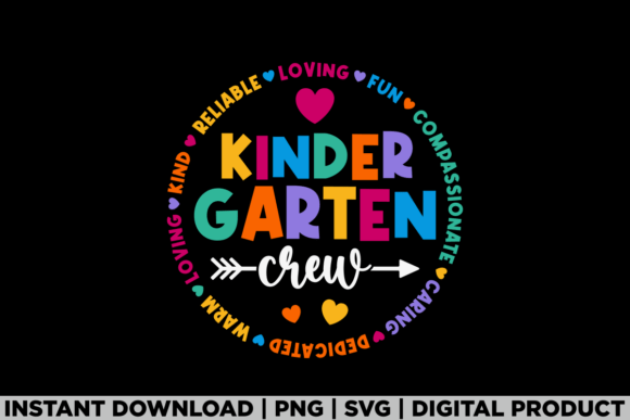 Kindergarten Crew Back to School Teacher