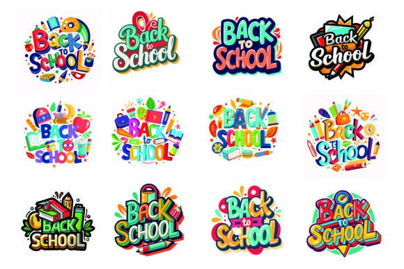 Typography Back to School T-Shirt Bundle